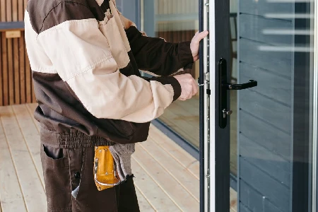 Cleaning And Polishing Glass Door Installation in Jefferson